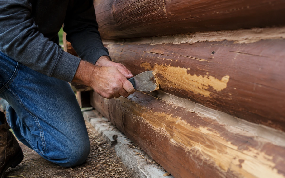 Log home restoration contractor